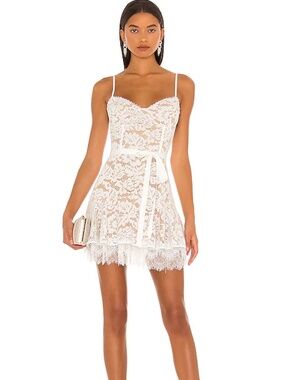 V. Chapman Candice Dress in White Lace